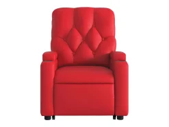 Best Poltrona Confortável | Poltrona reclinável elevatória elétrica couro artif. SHL962770 Vermelho