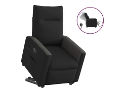 Poltrona* Poltrona Confortável | Poltrona reclinável elevatória elétrica tecido SHL179516 Preto