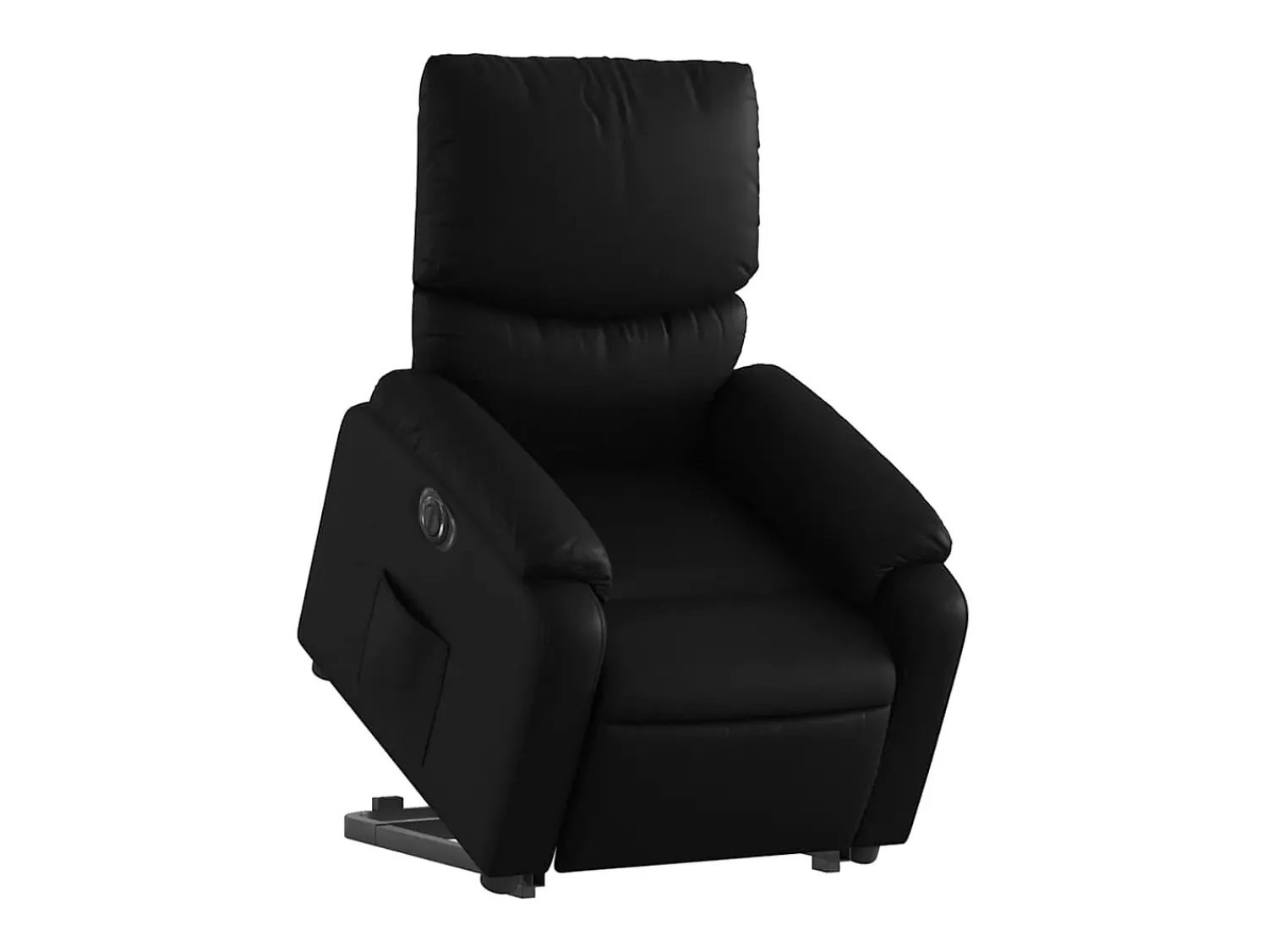 New Poltrona Confortável | Poltrona reclinável elevatória elétrica couro artificial SHL40460 Preto