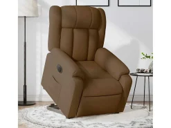 Poltrona* Poltrona Confortável | Poltrona reclinável elevatória elétrica tecido SHL745075 Castanho