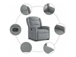 Poltrona Confortável | Poltrona reclinável elevatória tecido -claro SHL726581^ Poltrona