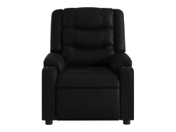 New Poltrona Confortável | Poltrona reclinável elétrica couro artificial SHL806147 Preto
