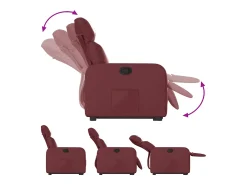 Poltrona* Poltrona Confortável | Poltrona reclinável elevatória couro artificial tinto SHL478344 Vermelho