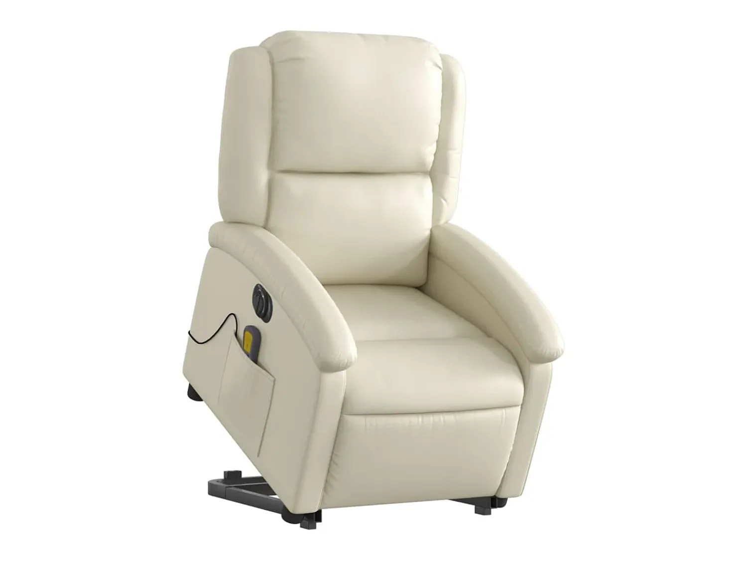 Poltrona| Poltrona Confortável | Poltrona reclinável elevatória elétrica couro artificial SHL521233 Creme