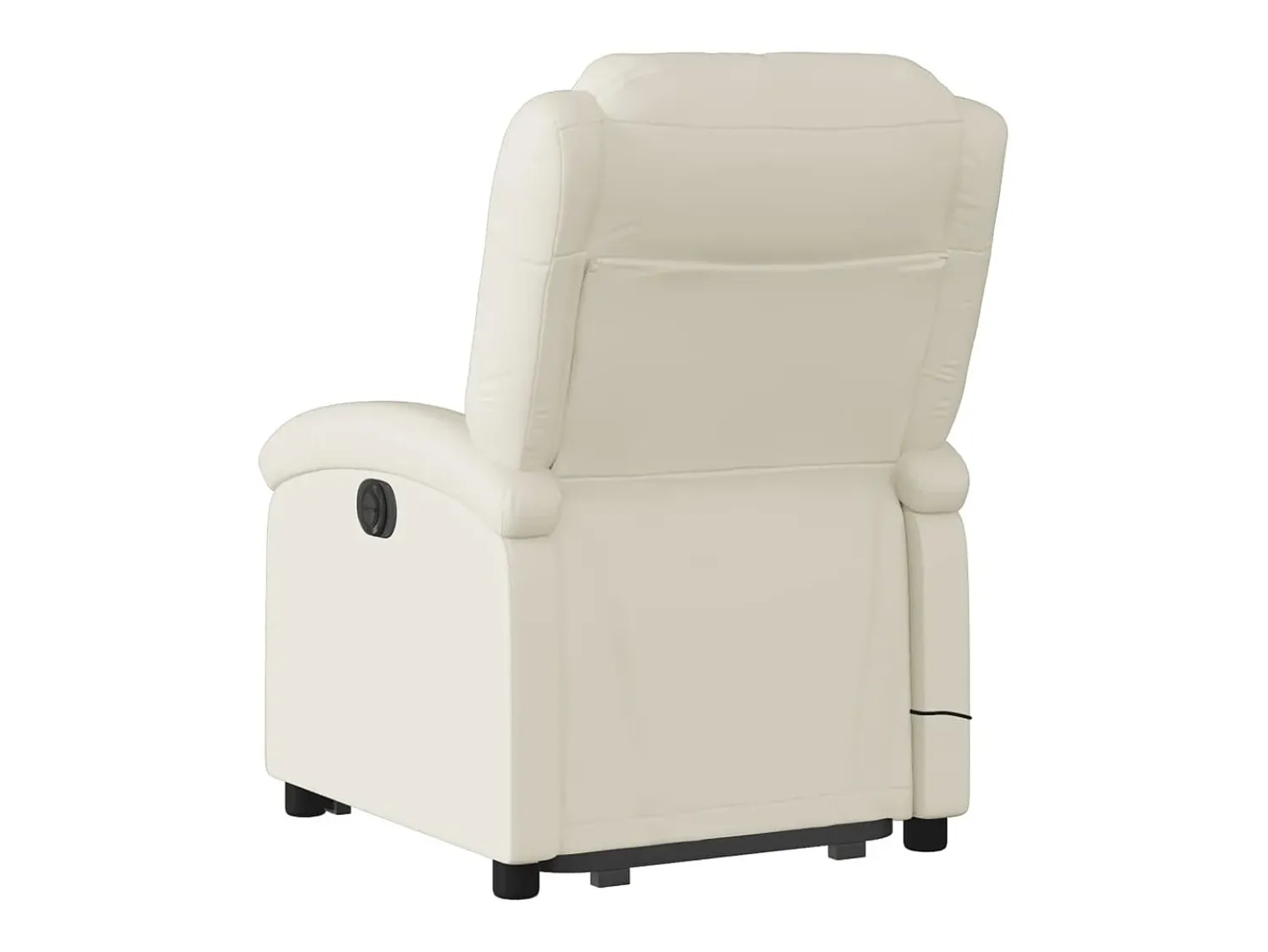 Poltrona| Poltrona Confortável | Poltrona reclinável elevatória elétrica couro artificial SHL521233 Creme