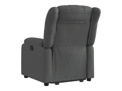 Poltrona Confortável | Poltrona reclinável elevatória tecido cinzento-escuro SHL398404^ Poltrona