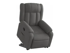 Poltrona Confortável | Poltrona reclinável elevatória tecido cinzento-escuro SHL398404^ Poltrona