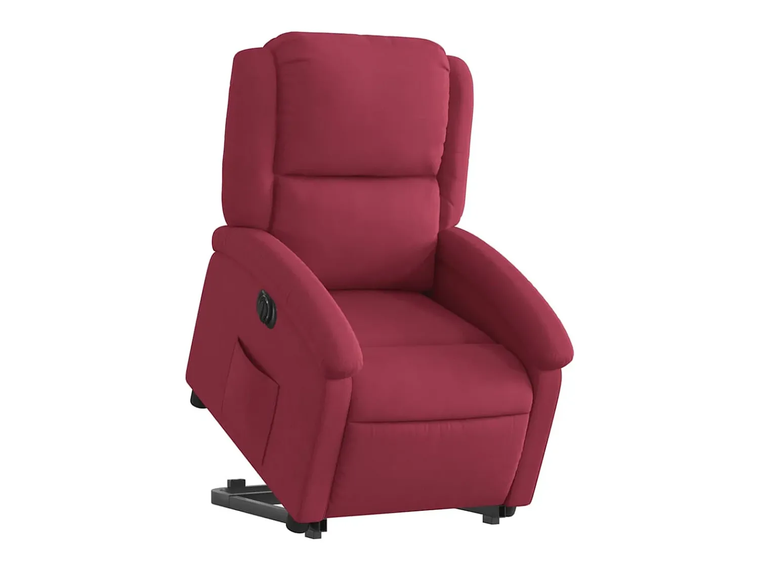 Poltrona| Poltrona Confortável | Poltrona reclinável elevatória elétrica veludo -tinto SHL80127 Vermelho