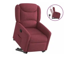 Poltrona| Poltrona Confortável | Poltrona reclinável elevatória tecido tinto SHL419598 Vermelho