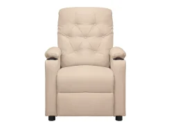 Discount Poltrona Confortável | Poltrona reclinável elétrica tecido cor SHL20952 Creme