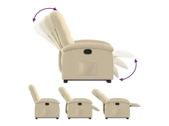 Poltrona* Poltrona Confortável | Poltrona reclinável elevatória tecido cor SHL931718 Creme