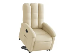 Poltrona* Poltrona Confortável | Poltrona reclinável elevatória tecido cor SHL931718 Creme