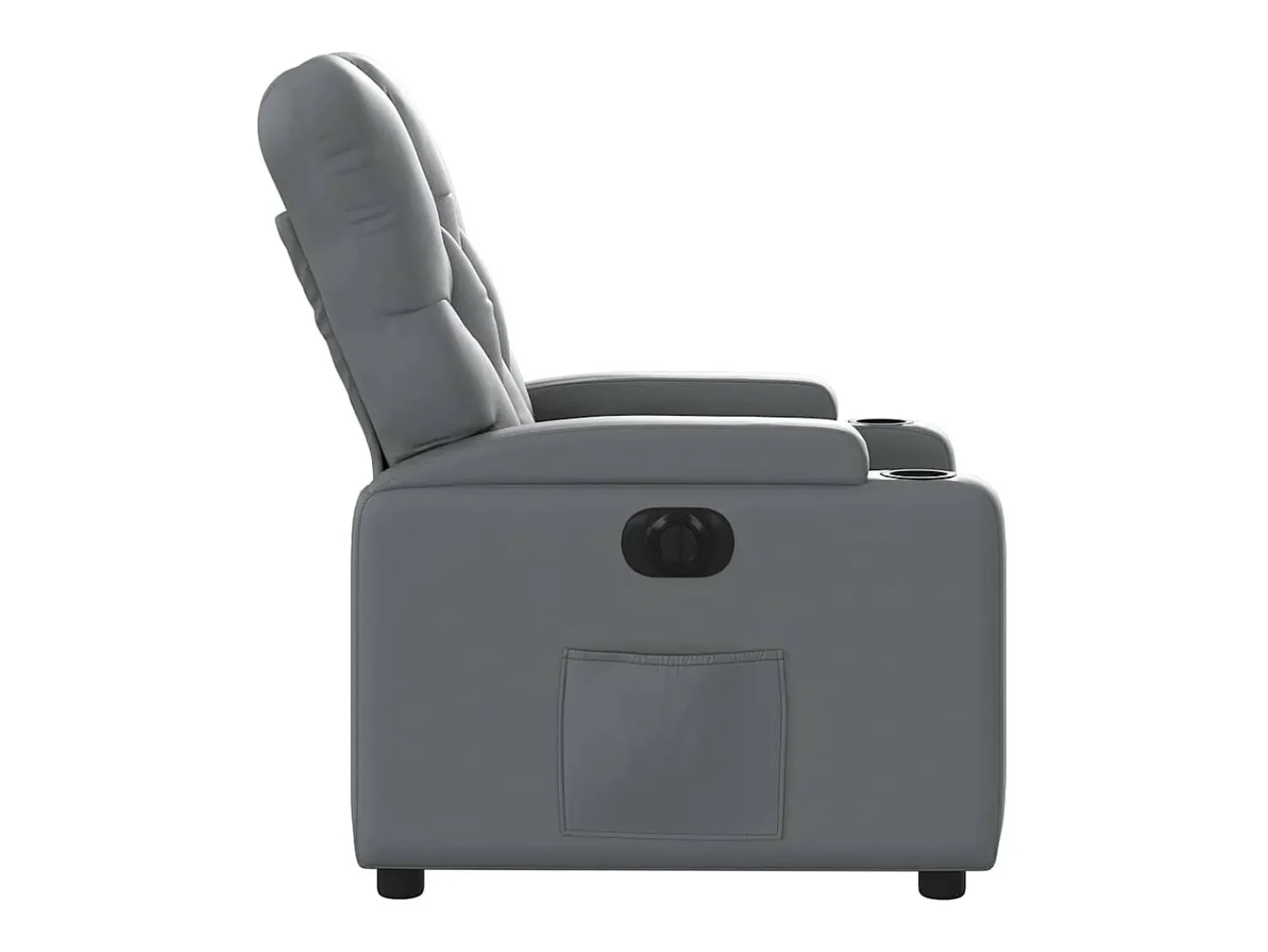 Poltrona| Poltrona Confortável | Poltrona reclinável elétrica couro artificial SHL503033 Cinzento