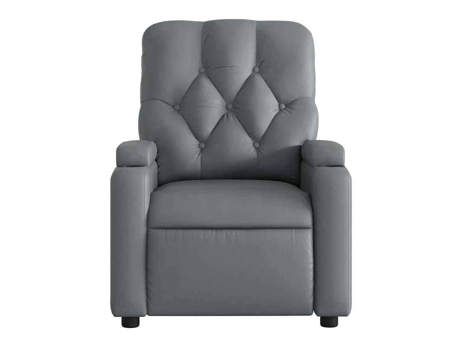 Poltrona| Poltrona Confortável | Poltrona reclinável elétrica couro artificial SHL503033 Cinzento