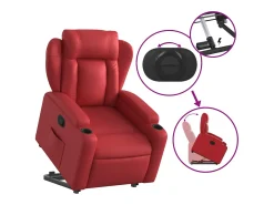 Poltrona Confortável | Poltrona reclinável elevatória couro artificial SHL319033^ Poltrona