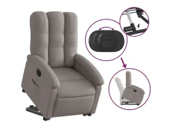 Poltrona* Poltrona Confortável | Poltrona reclinável elevatória elétrica cinza-acastanhado SHL756188 Taupe