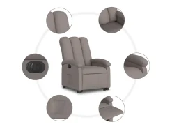 Poltrona* Poltrona Confortável | Poltrona reclinável elevatória elétrica cinza-acastanhado SHL756188 Taupe