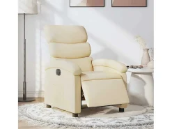 Hot Poltrona Confortável | Poltrona reclinável elétrica tecido cor SHL221157 Creme