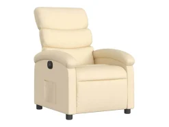 Hot Poltrona Confortável | Poltrona reclinável elétrica tecido cor SHL221157 Creme