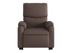 Poltrona| Poltrona Confortável | Poltrona reclinável elevatória couro artificial SHL790302 Castanho