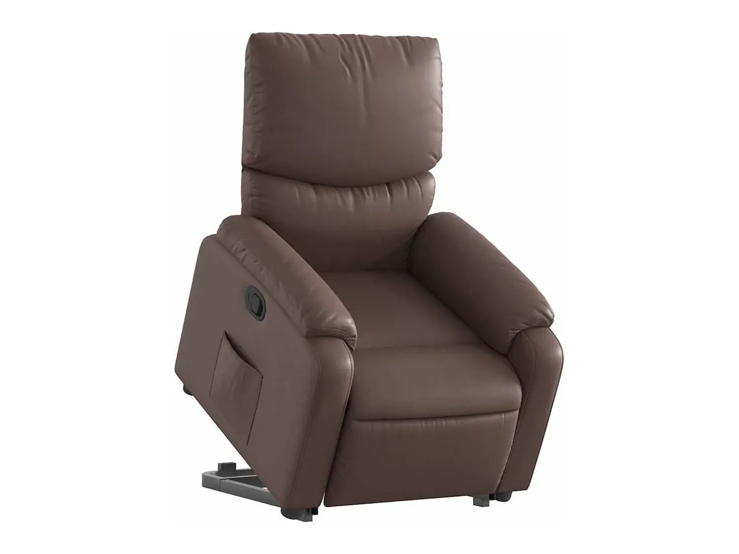 Poltrona| Poltrona Confortável | Poltrona reclinável elevatória couro artificial SHL790302 Castanho
