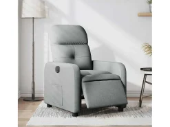 Poltrona| Poltrona Confortável | Poltrona reclinável elétrica tecido -claro SHL617951 Cinzento
