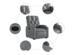 Poltrona Confortável | Poltrona reclinável elevatória couro artificial SHL11974^ Poltrona