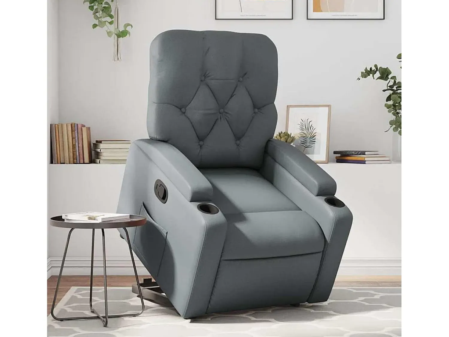 Poltrona Confortável | Poltrona reclinável elevatória couro artificial SHL11974^ Poltrona