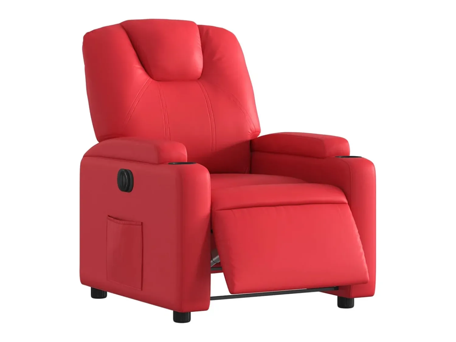 Poltrona| Poltrona Confortável | Poltrona reclinável elétrica couro artificial SHL708525 Vermelho