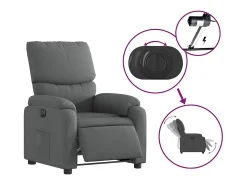 Poltrona| Poltrona Confortável | Poltrona reclinável elétrica tecido cinzento-escuro SHL940610 Cinza antracite
