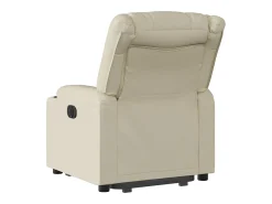 Outlet Poltrona Confortável | Poltrona reclinável elevatória couro artificial cor SHL157316 Creme