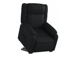 Discount Poltrona Confortável | Poltrona reclinável elevatória elétrica couro artificial SHL534510 Preto