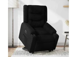 Poltrona* Poltrona Confortável | Poltrona reclinável elevatória elétrica tecido SHL3100 Preto