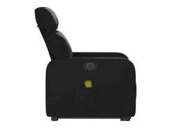 Poltrona| Poltrona Confortável | Poltrona reclinável elevatória elétrica couro artificial SHL980241 Preto