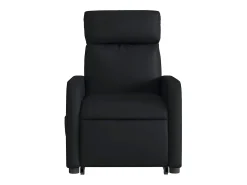 Poltrona| Poltrona Confortável | Poltrona reclinável elevatória elétrica couro artificial SHL980241 Preto