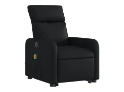 Poltrona| Poltrona Confortável | Poltrona reclinável elevatória elétrica couro artificial SHL980241 Preto