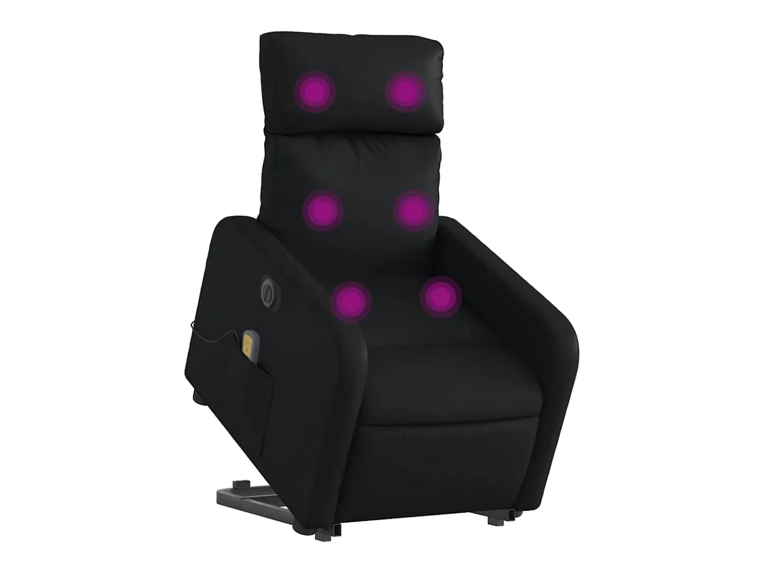 Poltrona| Poltrona Confortável | Poltrona reclinável elevatória elétrica couro artificial SHL980241 Preto
