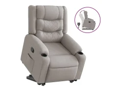 New Poltrona Confortável | Poltrona reclinável elevatória tecido -nublado SHL64287 Cinzento