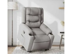 New Poltrona Confortável | Poltrona reclinável elevatória tecido -nublado SHL64287 Cinzento