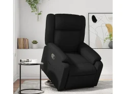 Poltrona| Poltrona Confortável | Poltrona reclinável elevatória couro artificial SHL149681 Preto