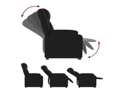 Poltrona| Poltrona Confortável | Poltrona reclinável elevatória couro artificial SHL149681 Preto