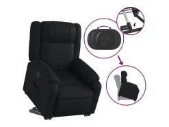 Poltrona| Poltrona Confortável | Poltrona reclinável elevatória couro artificial SHL149681 Preto