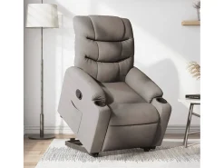 Clearance Poltrona Confortável | Poltrona reclinável elevatória tecido cinzento-acastanhado SHL217387 Taupe