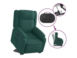 Poltrona* Poltrona Confortável | Poltrona reclinável elevatória tecido verde-escuro SHL825410 Verde pinho