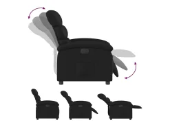 Poltrona| Poltrona Confortável | Poltrona reclinável elétrica couro artificial SHL365212 Preto