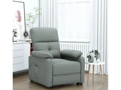Poltrona| Poltrona Confortável | Poltrona reclinável elétrica tecido cinzento-escuro SHL512564 Cinza antracite