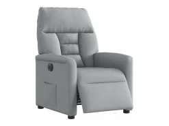 New Poltrona Confortável | Poltrona reclinável elétrica tecido -claro SHL526691 Cinzento
