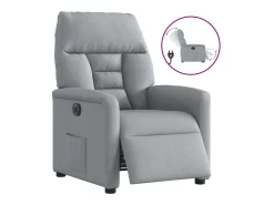 New Poltrona Confortável | Poltrona reclinável elétrica tecido -claro SHL526691 Cinzento