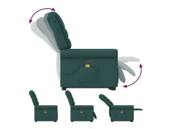 Poltrona* Poltrona Confortável | Poltrona reclinável elevatória de massagens tecido verde-escuro SHL579966 Verde pinho