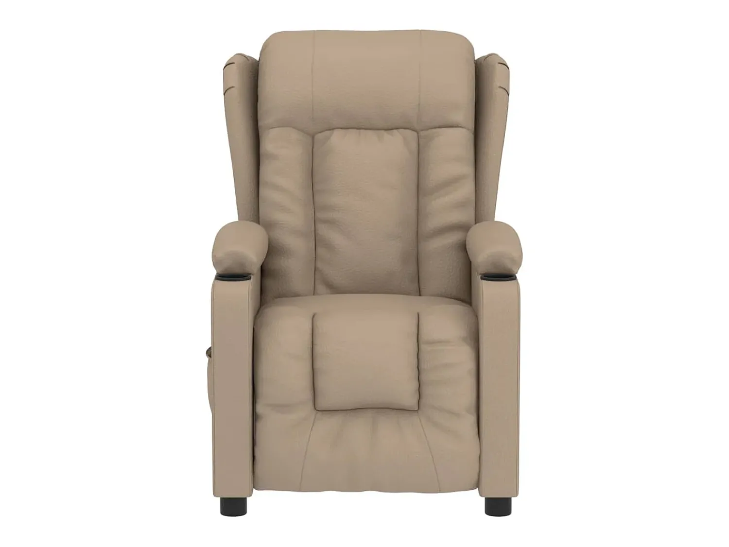 Hot Poltrona Confortável | Poltrona reclinável elétrica couro artificial cor cappuccino SHL87080 Castanho